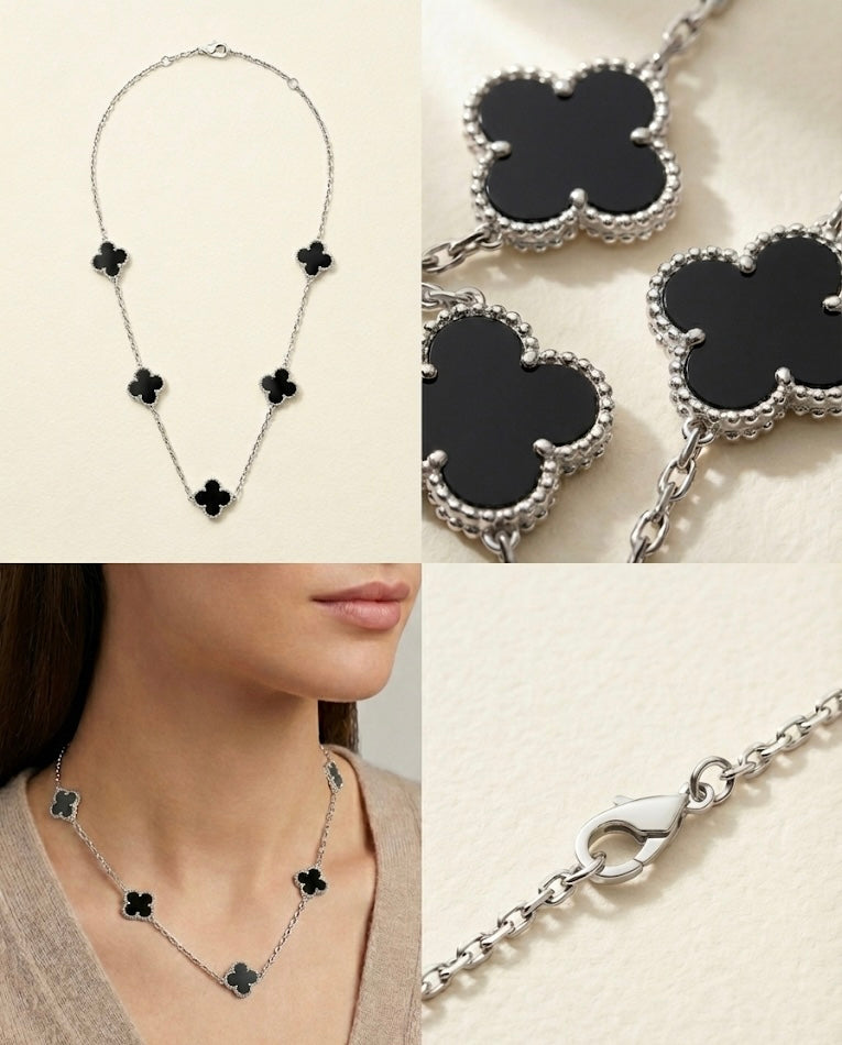 Silver Quatrefoil Necklace