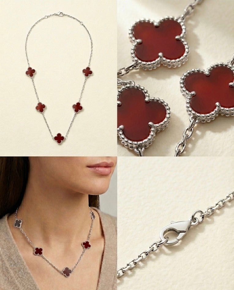 Silver Quatrefoil Necklace